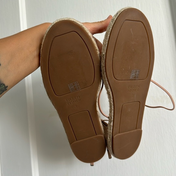 Eileen Fisher Espadrille Sandals Tan Size 7 - Picture 9 of 11